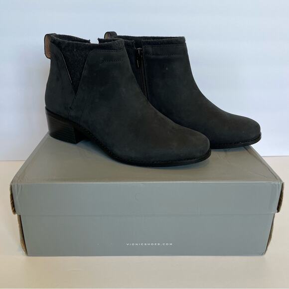 Vionic Black Joslyn Ankle Boots Women’s sz 9 - Picture 1 of 9